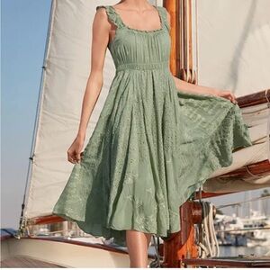 NWT Siren Dress in Sage Green- Johnny Was